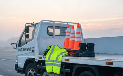 Traffic safety work boots