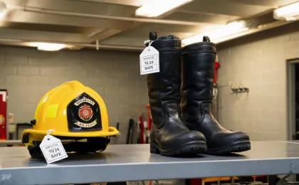 Safety helmet and boots for rescue crew