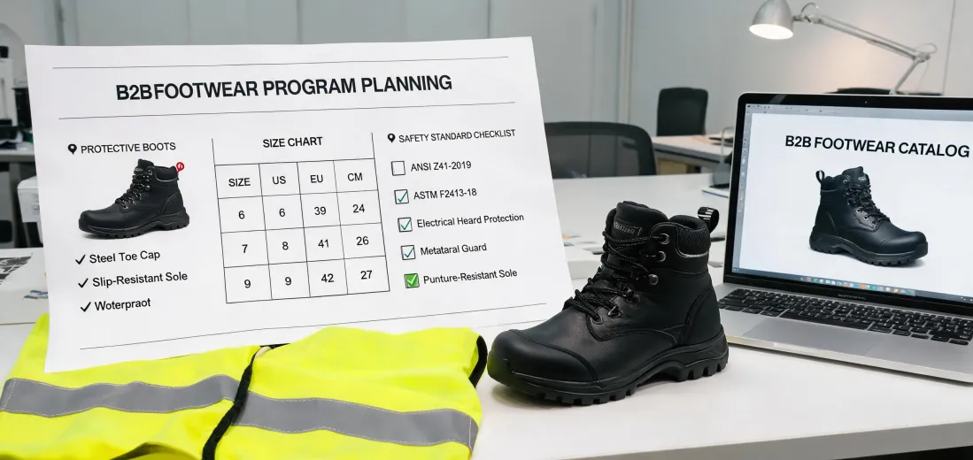 HAIX footwear service planning table